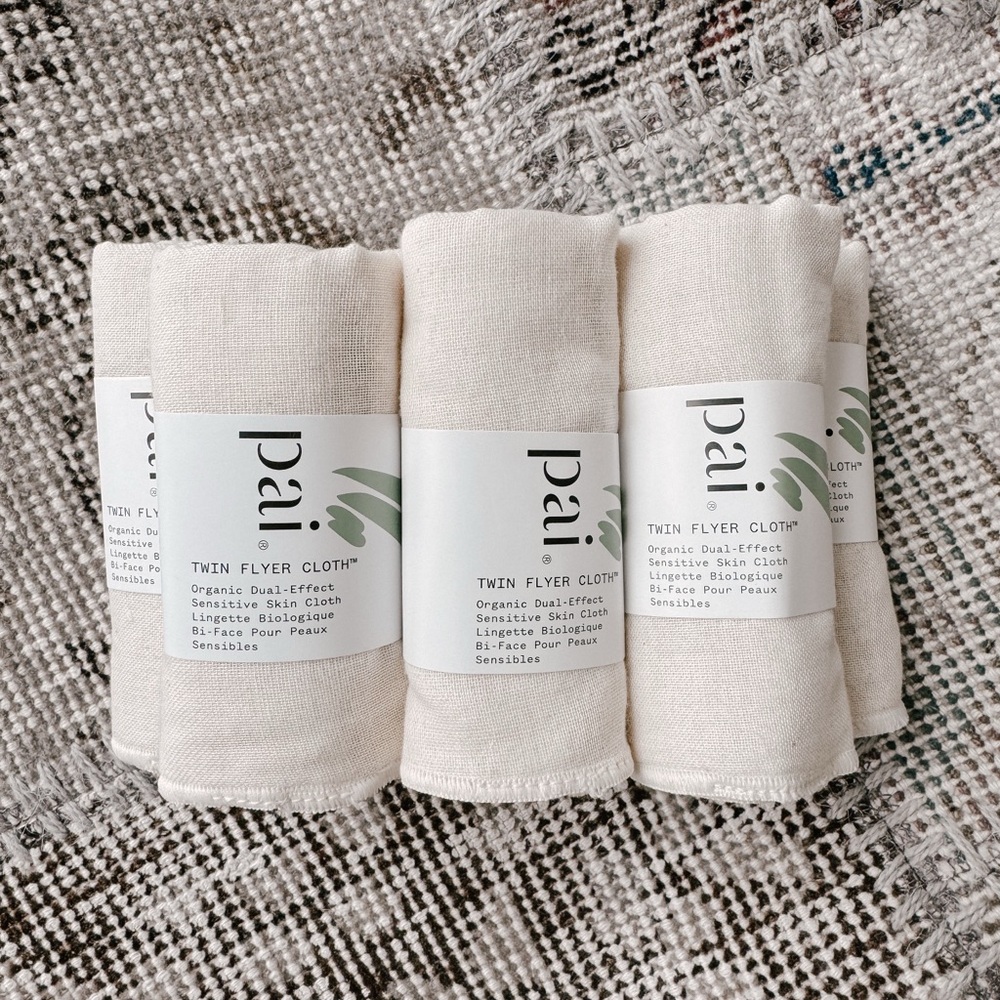 *NWT* Set of Seven Twin Flyer Muslin Cloths from Pai Skincare